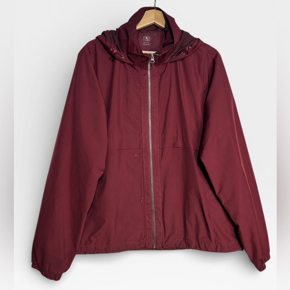 5 for $25🔥Athletic Works Maroon Zip‎ Front Windbreaker Jacket XL (16-18)
